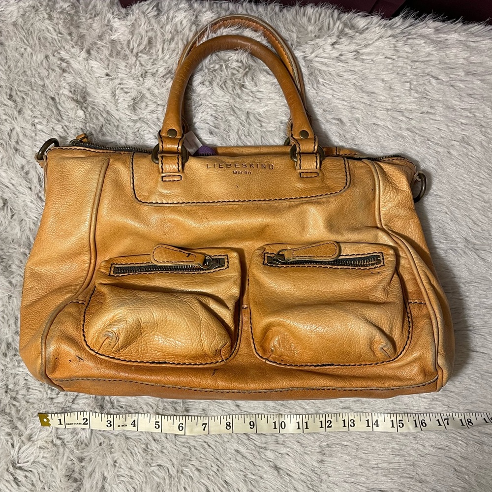 Vintage LIEBESKIND Berlin Brown Leather Handbag - Picture 11 of 13